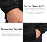 Detail view of tracksuit zipper and stitching for durability