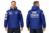 Men’s lightweight windbreaker coach jacket with hood and pockets