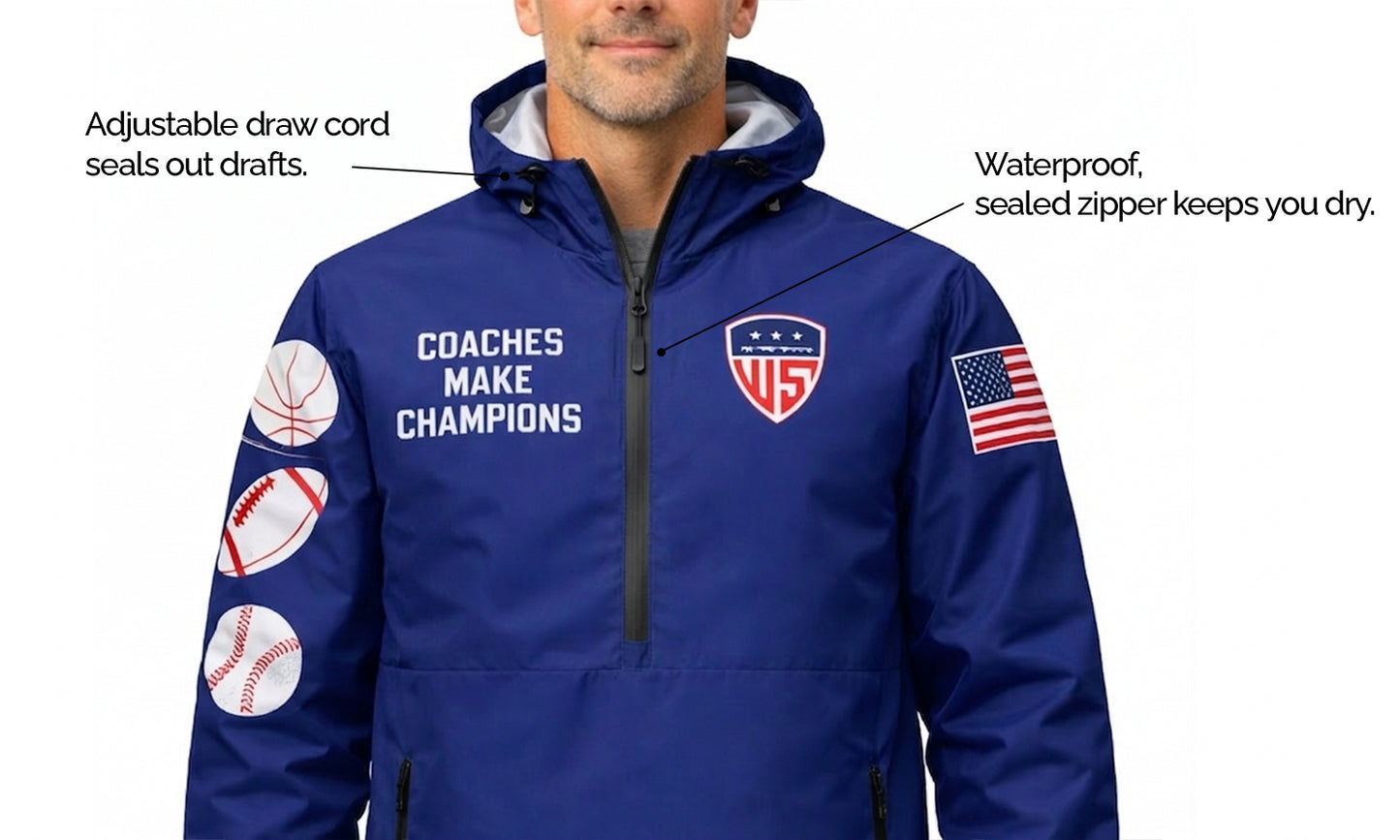 Men’s sports windbreaker jacket full zip performance outerwear