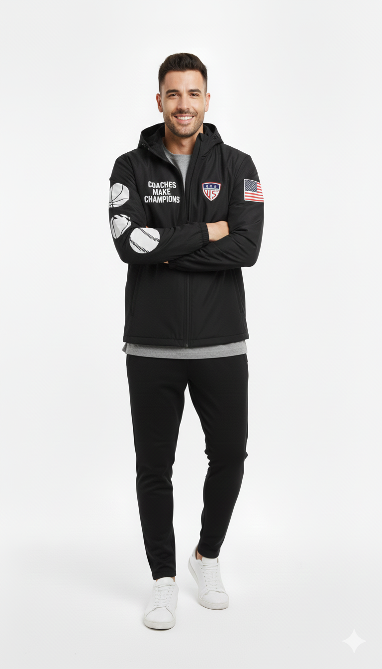 Men’s Coach Windbreaker Jacket – Lightweight Athletic Training & Team Wear  Premium Sportswear