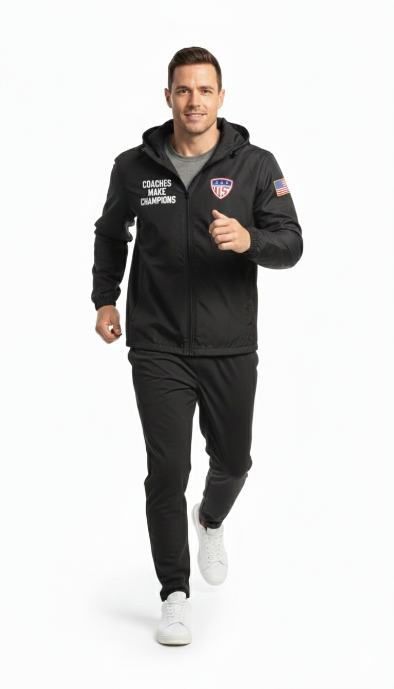 Men’s Coach Windbreaker Jacket – Lightweight Athletic Training & Team Wear  Premium Sportswear