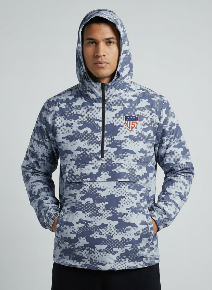 Wilcare Men's Jacket, Stadium Half-zip Jacket, Wind Resistant, Water Resistant Jacket for Men