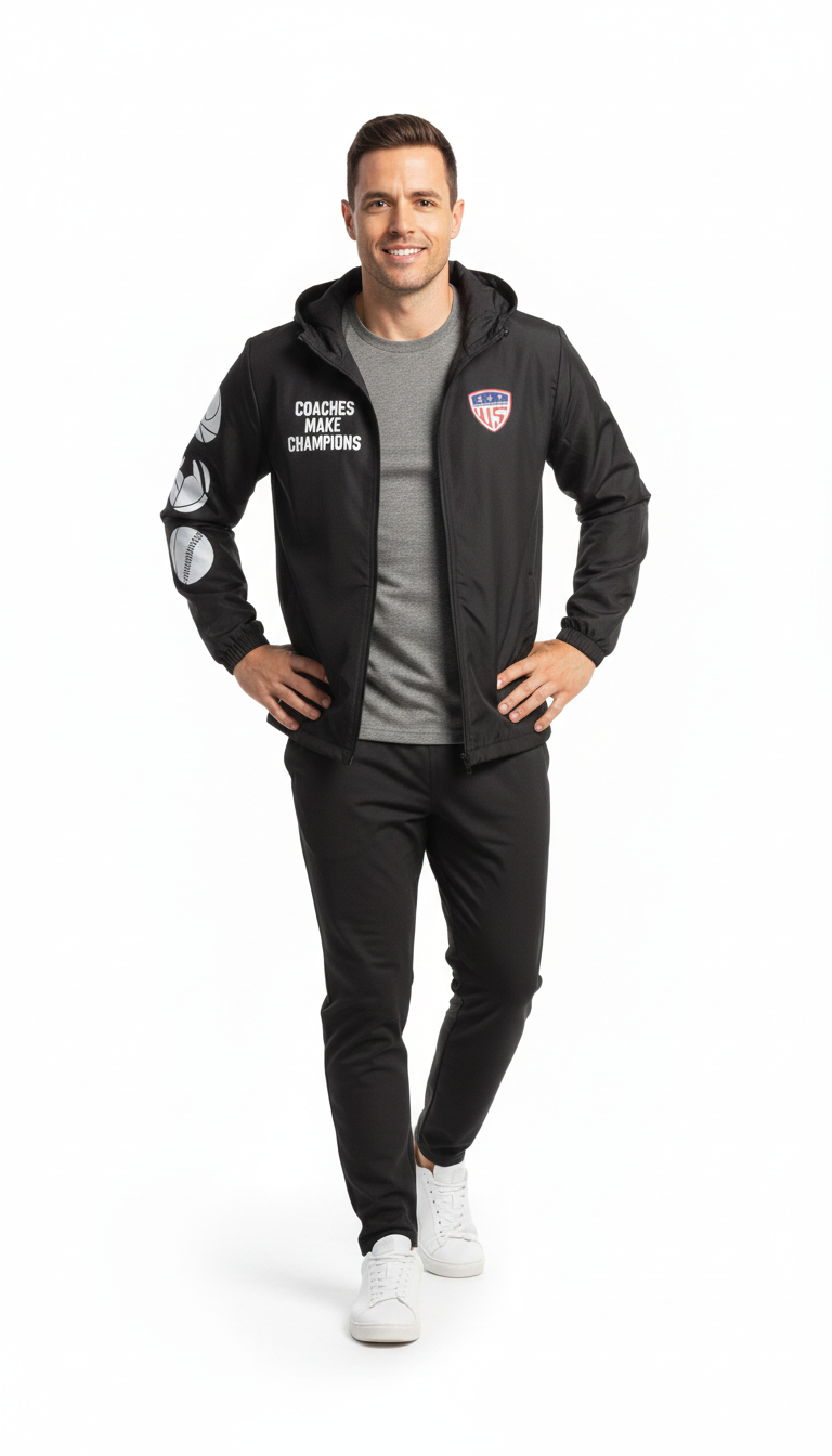 Men’s Coach Windbreaker Jacket – Lightweight Athletic Training & Team Wear  Premium Sportswear