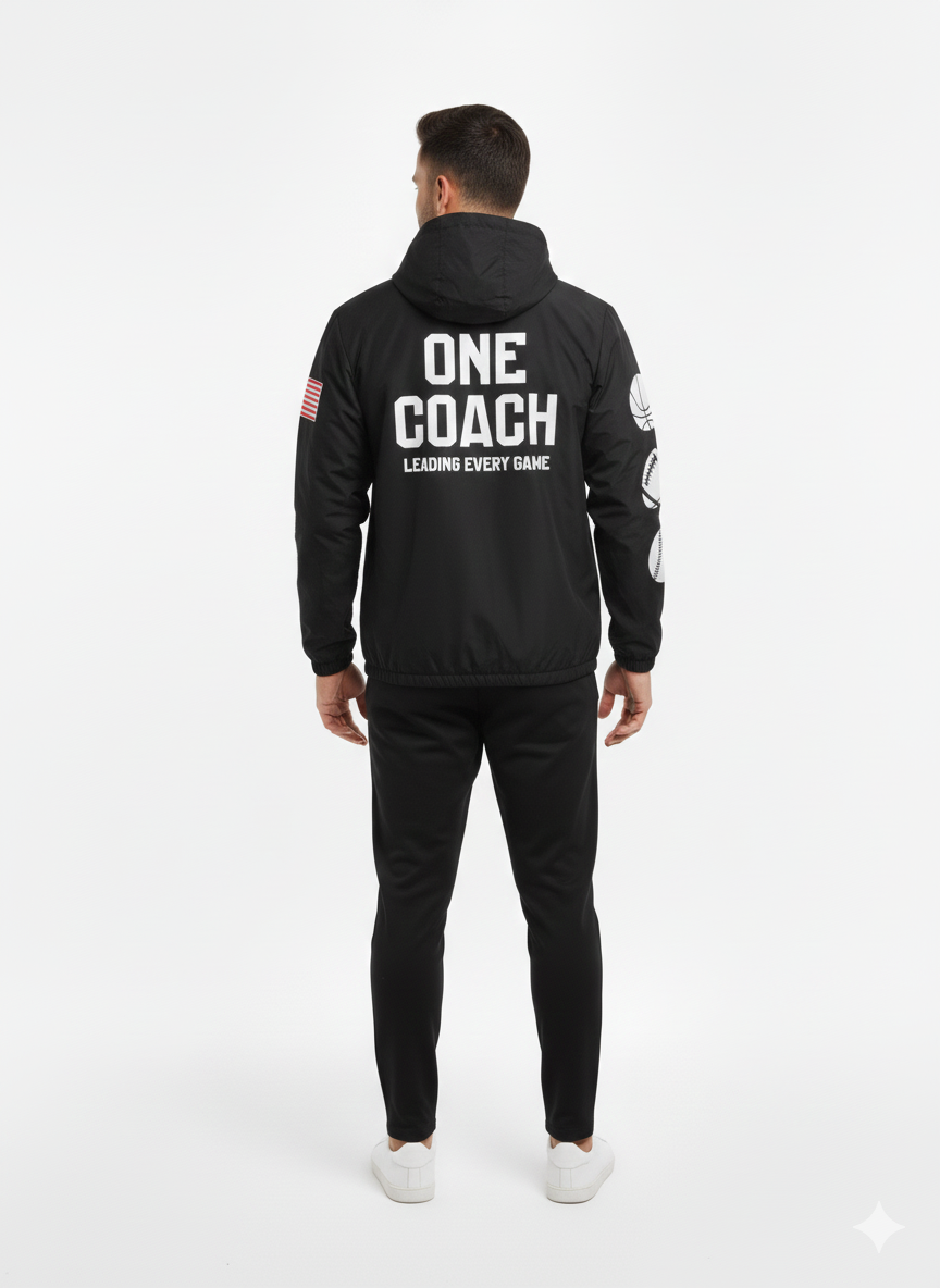 Men’s Coach Windbreaker Jacket – Lightweight Athletic Training & Team Wear  Premium Sportswear