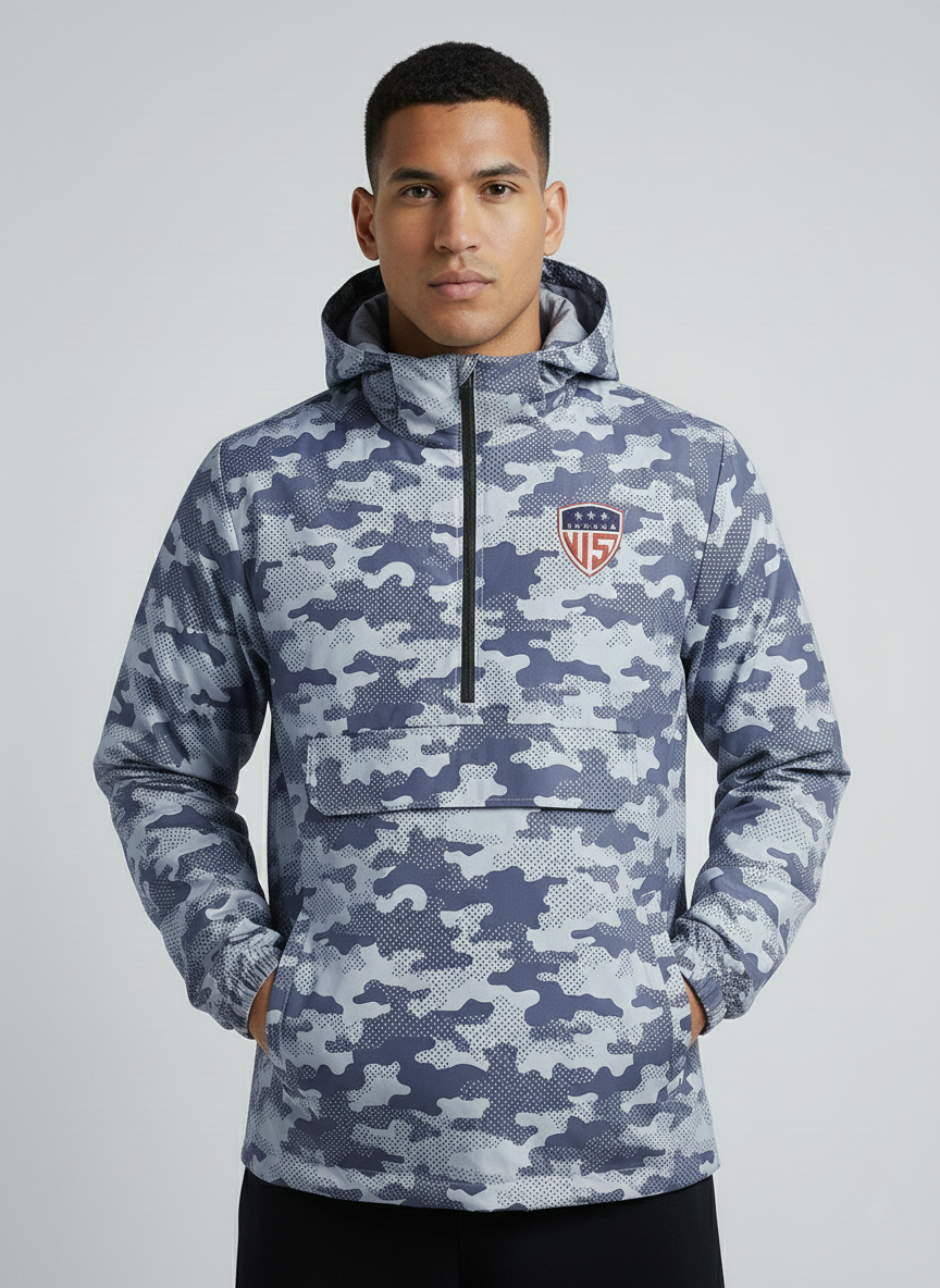 Wilcare Men's Jacket, Stadium Half-zip Jacket, Wind Resistant, Water Resistant Jacket for Men