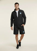 Men's Lightweight Windbreaker Tracksuit Set - Full-Zip Jacket & Shorts Activewear