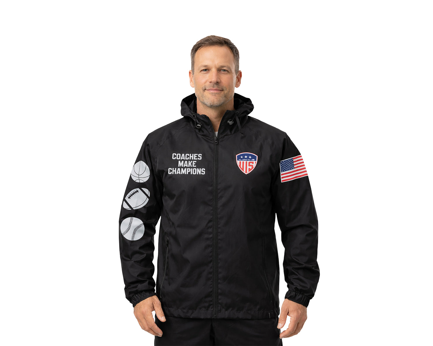 Men’s Coach Windbreaker Jacket – Lightweight Athletic Training & Team Wear  Premium Sportswear