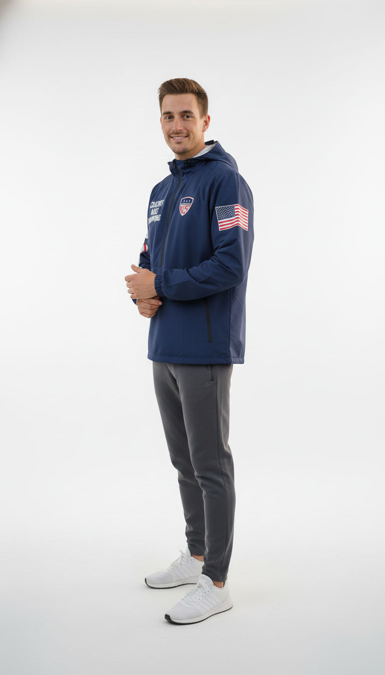 Wilcare Coach Half-Zip Windbreaker Jacket – Lightweight Training Outerwear