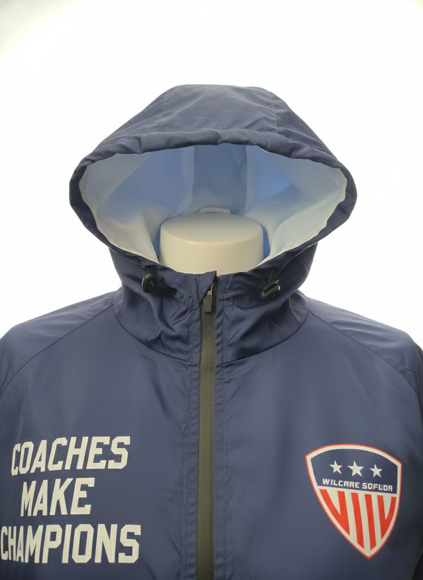 Wilcare Coach Half-Zip Windbreaker Jacket – Lightweight Training Outerwear
