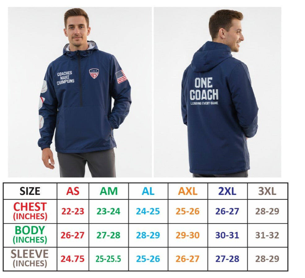 Wilcare Coach Half-Zip Windbreaker Jacket – Lightweight Training Outerwear