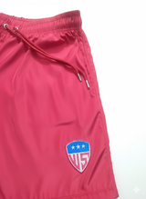 Elite Performance Track Set | Lightweight Red Windbreaker Jacket & Athletic Shorts