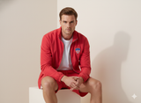 Elite Performance Track Set | Lightweight Red Windbreaker Jacket & Athletic Shorts