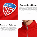 Elite Performance Track Set | Lightweight Red Windbreaker Jacket & Athletic Shorts