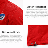 Elite Performance Track Set | Lightweight Red Windbreaker Jacket & Athletic Shorts