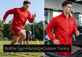 Elite Performance Track Set | Lightweight Red Windbreaker Jacket & Athletic Shorts
