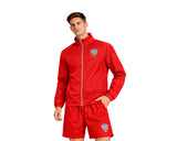 Elite Performance Track Set | Lightweight Red Windbreaker Jacket & Athletic Shorts